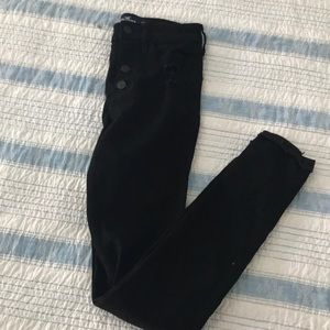 high rise black hollister jeans